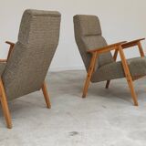 Pair of 6956 armchairs restored by Interier Praha, production 1965