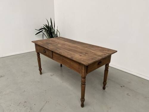 Farm work table in solid pine, 1950s