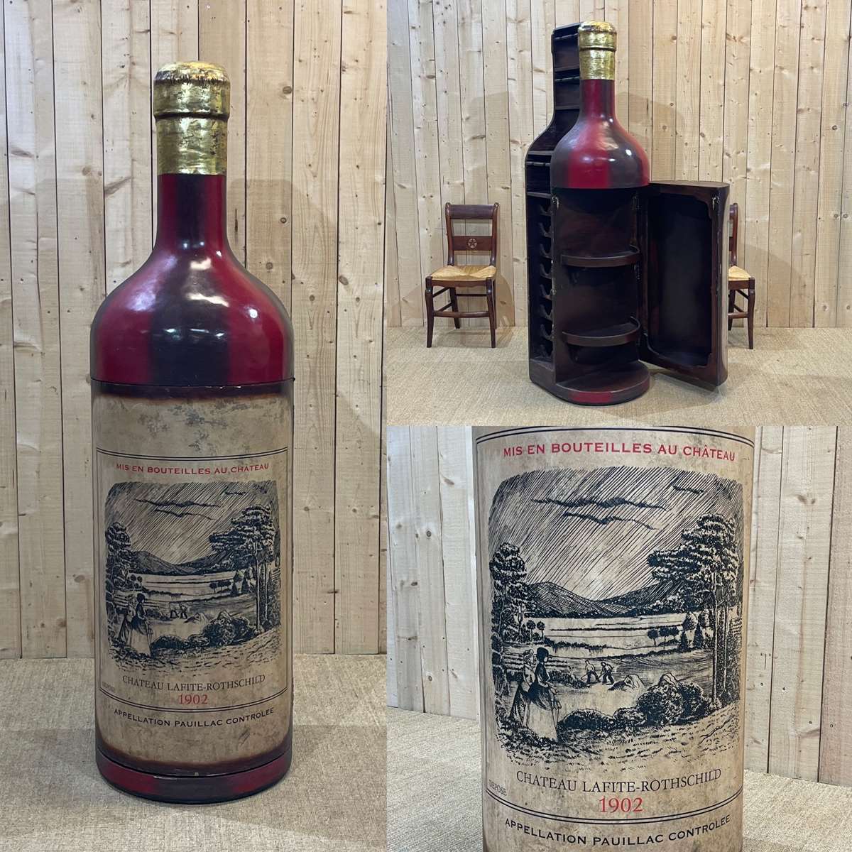 Advertising bar furniture in the shape of a giant wine bottle 90s
