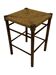 Vintage Wooden Stool With Rope Seat 60s Minimalist