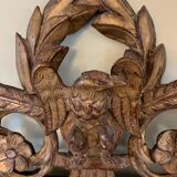 Louis XVI-style gilded wooden mirror 42x75cm
