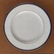 Six blue and gold Limoges porcelain dinner plates