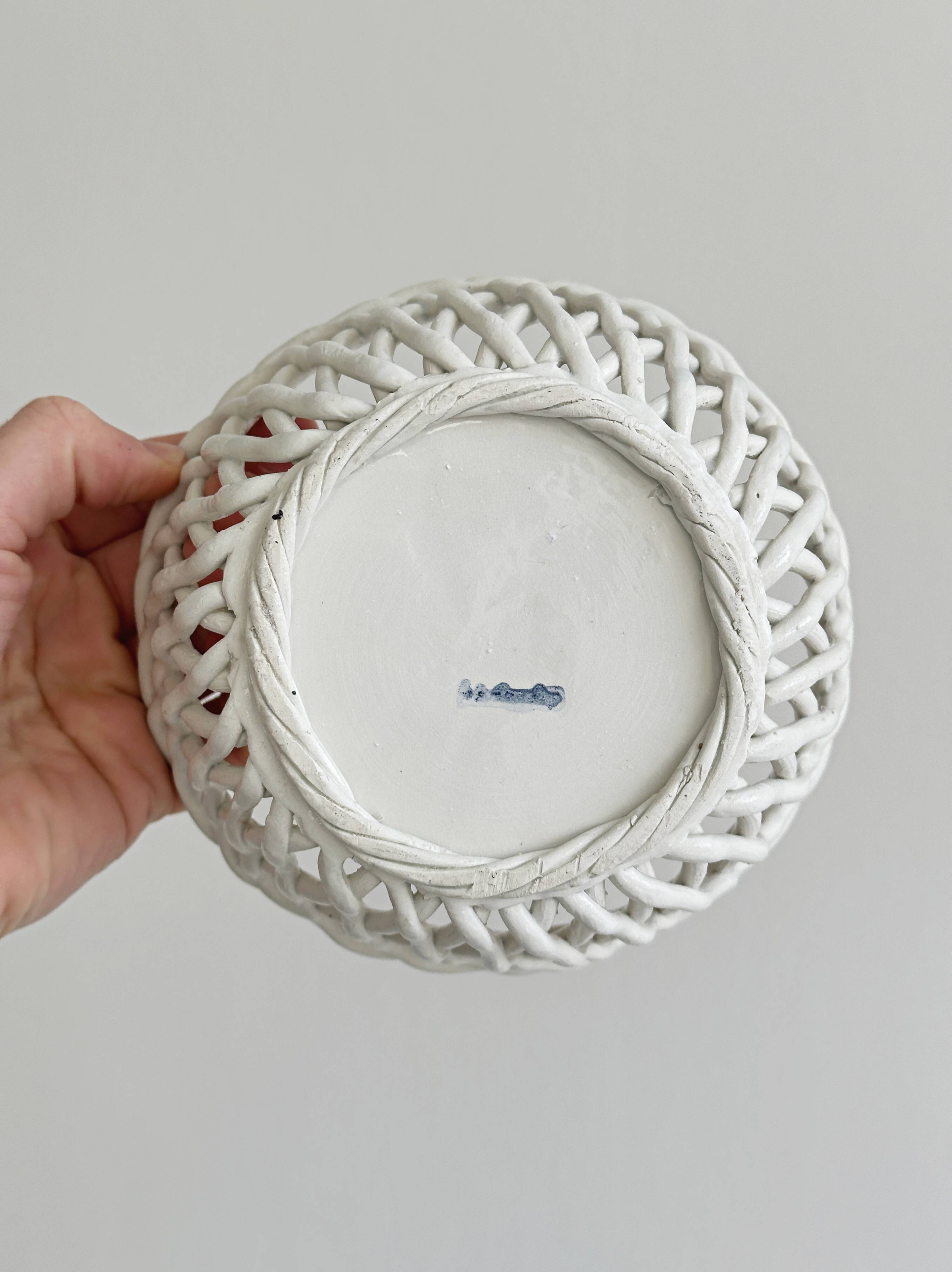 White openwork cup