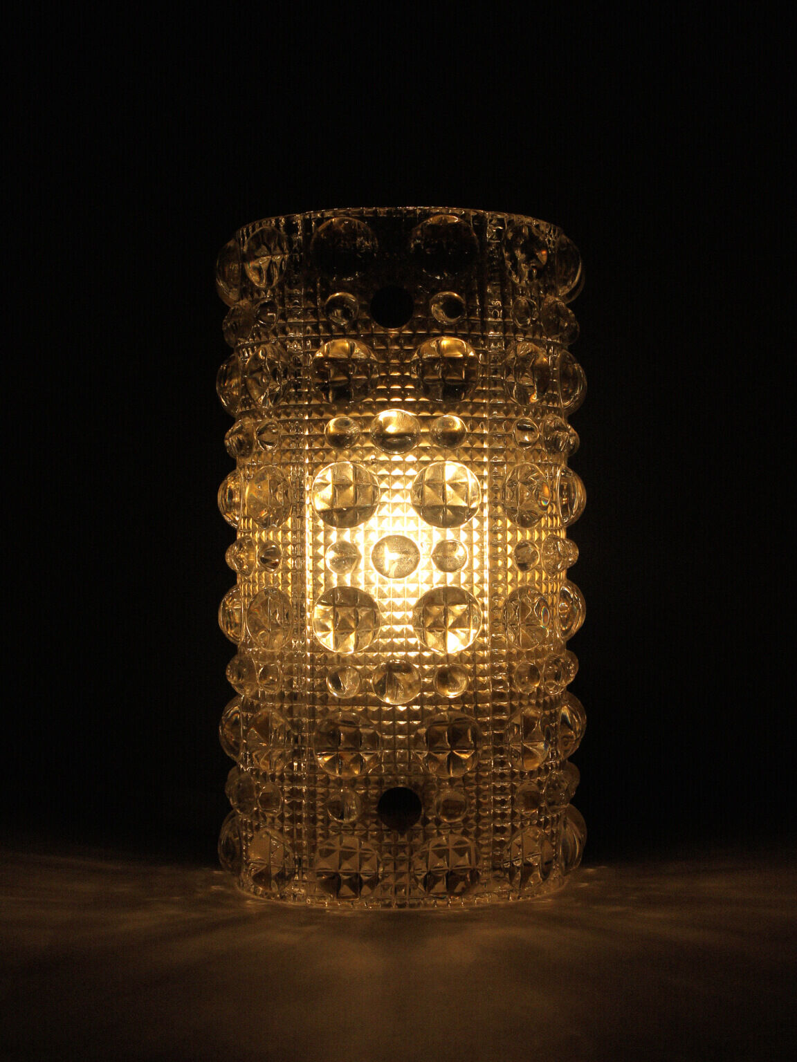 Carl Fagerlund Bubble Crystal Glass And Brass Sconce, For Orrefors