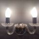 Pair of vintage glass/mirror two-arm wall lights