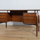 Mid-Century Freestanding Teak Desk, 1960s