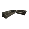 Lot de deux canapés Cuir Roche Bobois Gris