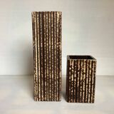Pair of worked ceramic vases