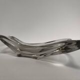 Large mid-century French crystal centrepiece class bowl