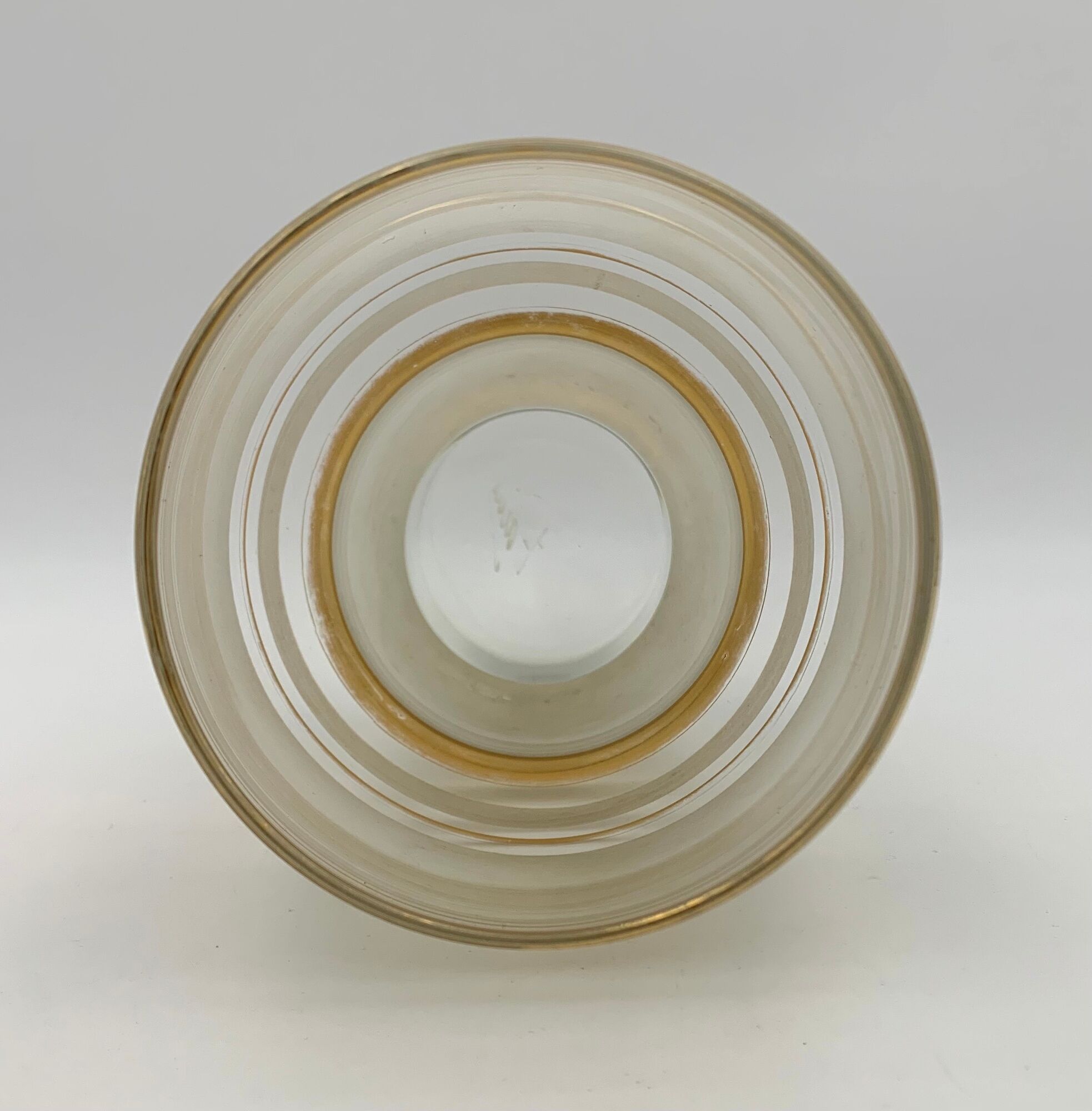 Vintage glass vase - Fains glassworks, France, signed - 1950s