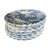 12 English dessert plates