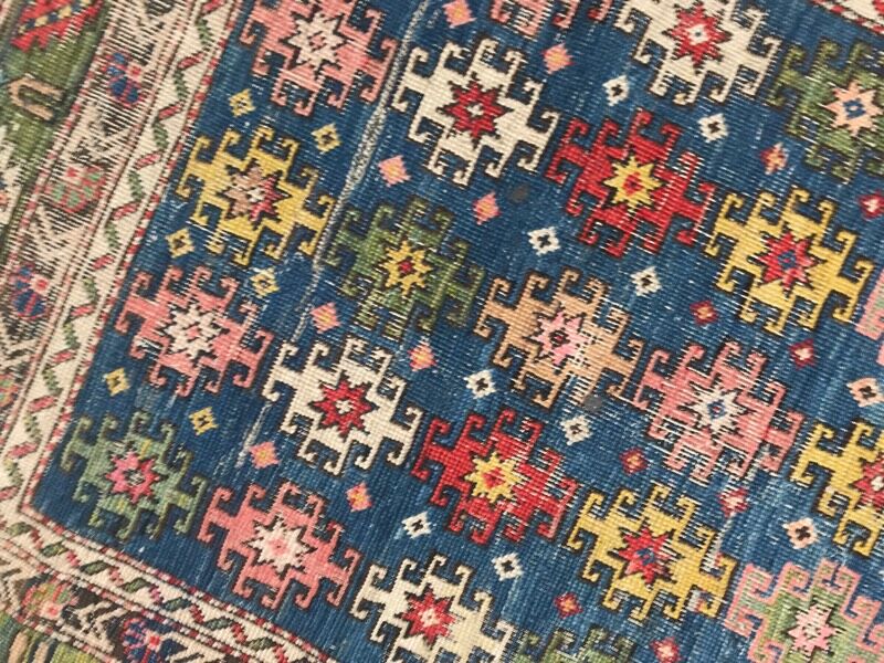 Old Handmade Caucasian rug - 79x119 cm