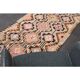1970s Turkish Oushak Handmade Wool Cotton Orange Runner Rug 103x325