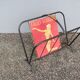 Steel and brass magazine rack