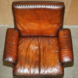 Mid Century Modern swivel office chair De Sede DS35 leather