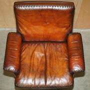 Chaise de bureau pivotante Mid Century Modern De Sede DS35 cuir