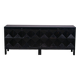 Black oak brutalist sideboard by Jean Batenburg with graphical doors for MI, Belgium