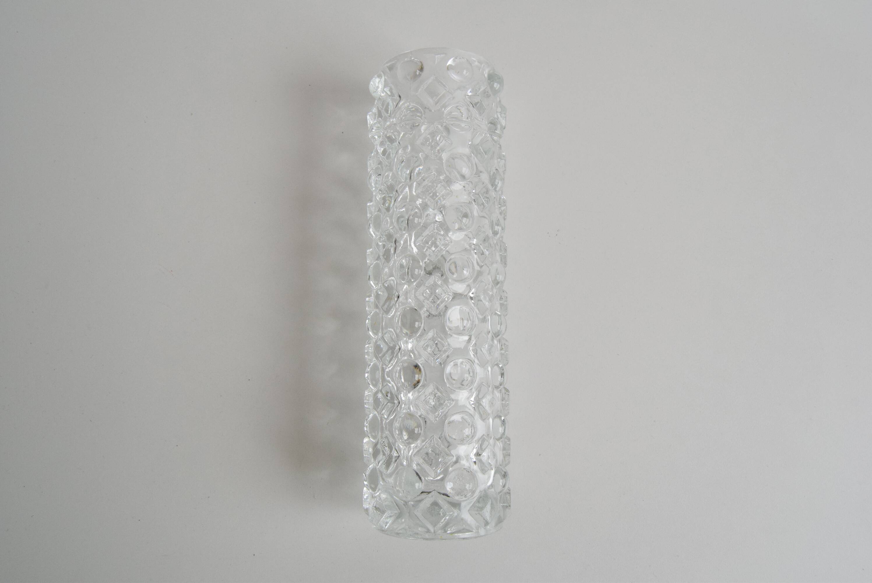 Vintage Glass Vase by Pavel Pánek for Sklo Union Libochovice, 1970's.