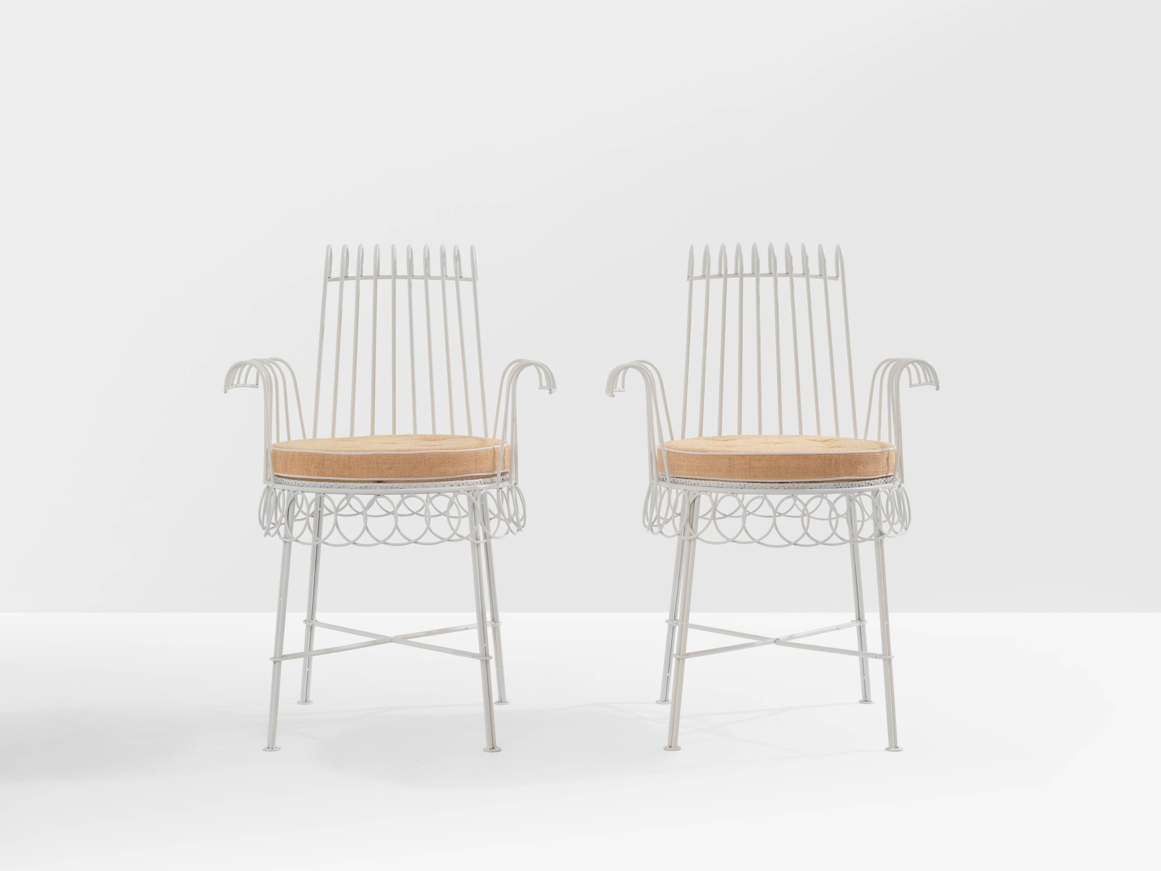 Mathieu Matégot paire de chaises Cap d’Ail 1950s