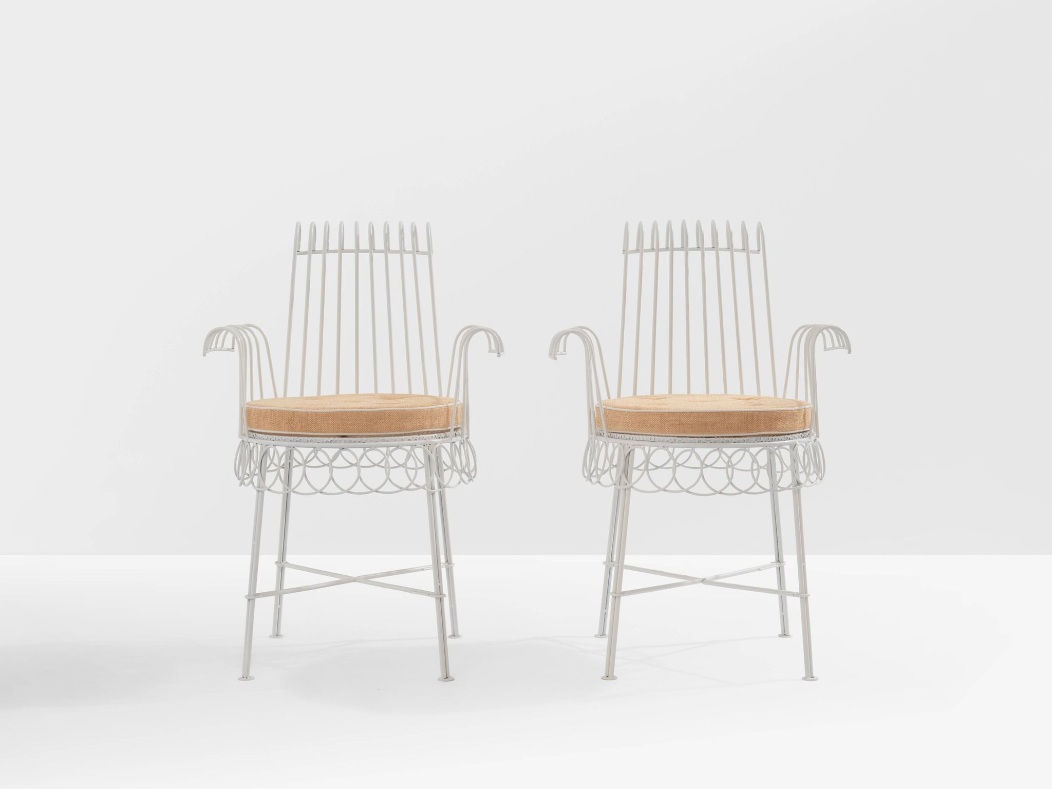 Mathieu Matégot pair of Cap d'Ail chairs 1950s