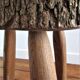 Tabouret bois massif art populaire français