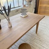 Table de ferme en pin et chêne
