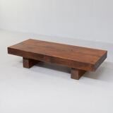 70s massive oak brutalist coffee table