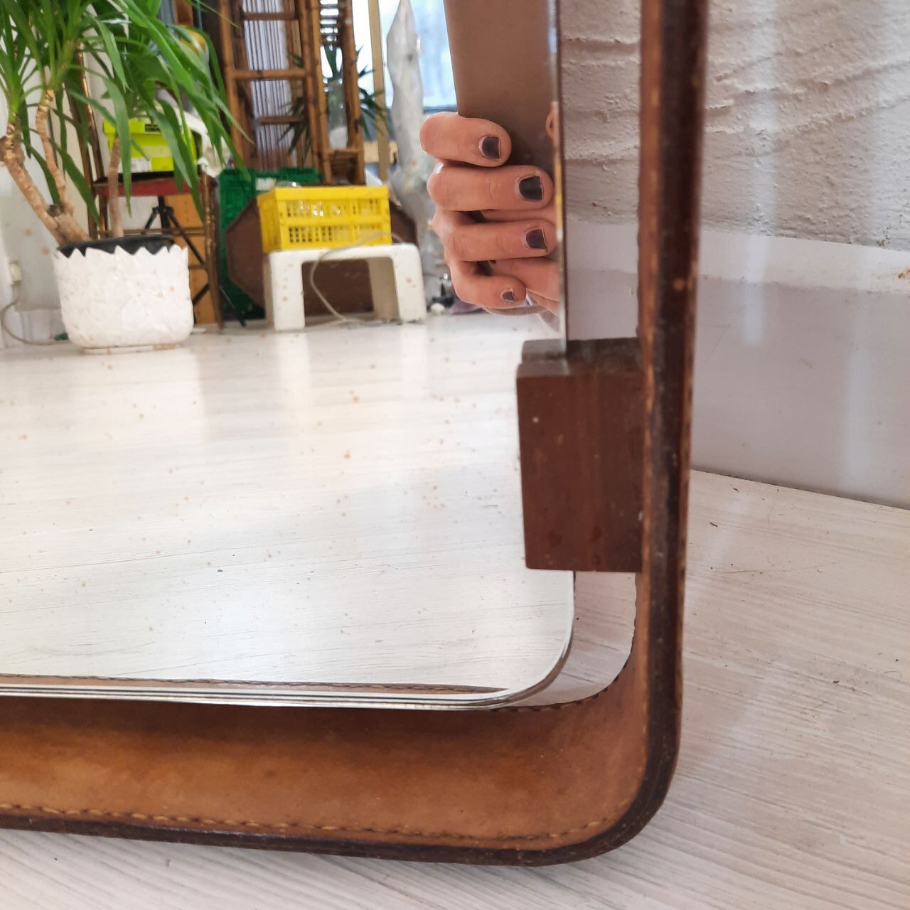 Miroir vintage de forme carrée  65x65 cm
