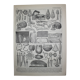 Lithographie • Préhistoire, archéologie • Gravure originale de 1898