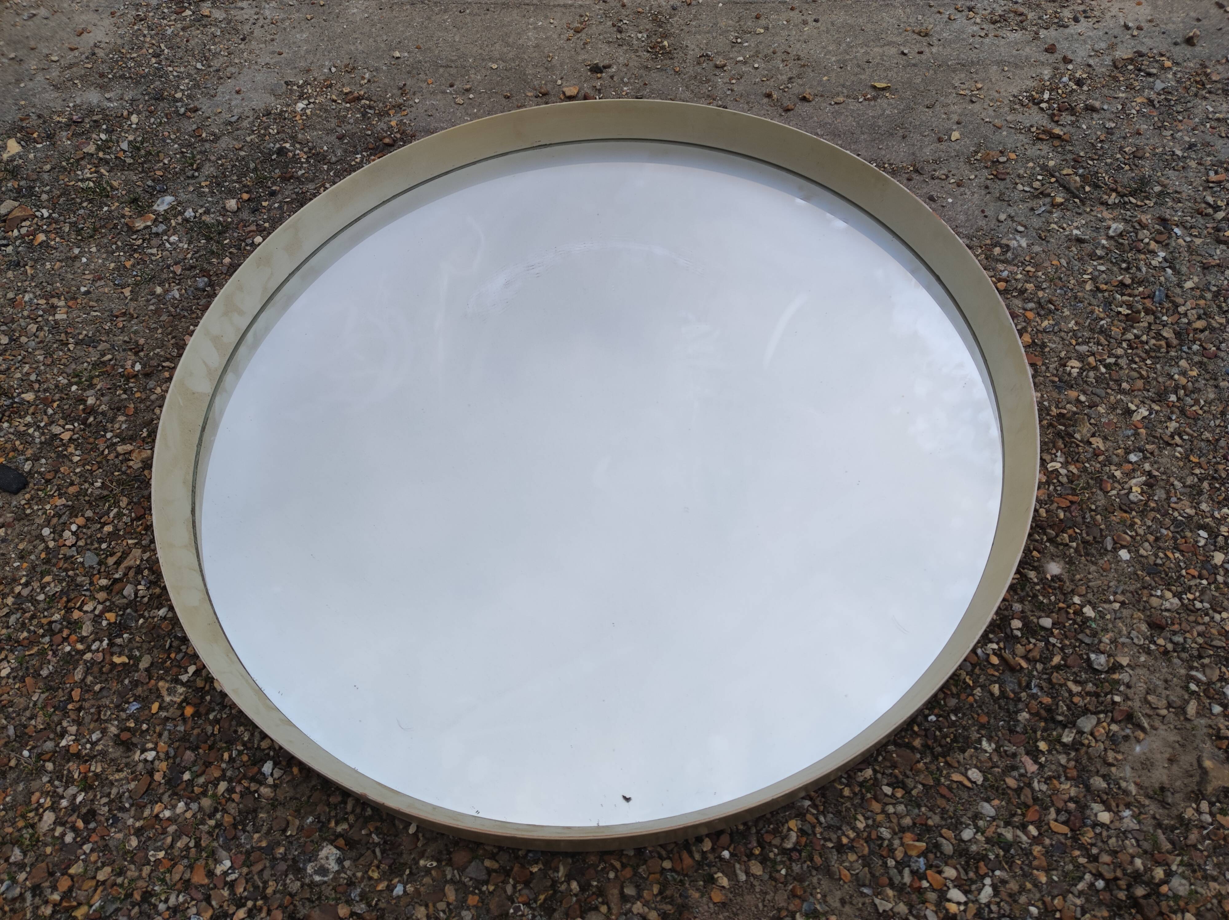 Large round vintage wall mirror diameter: 75 cm