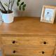 Vintage light oak chest of drawers