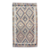 Tapis kilim ancien à losanges géométriques, Dominante bleue et tons nature