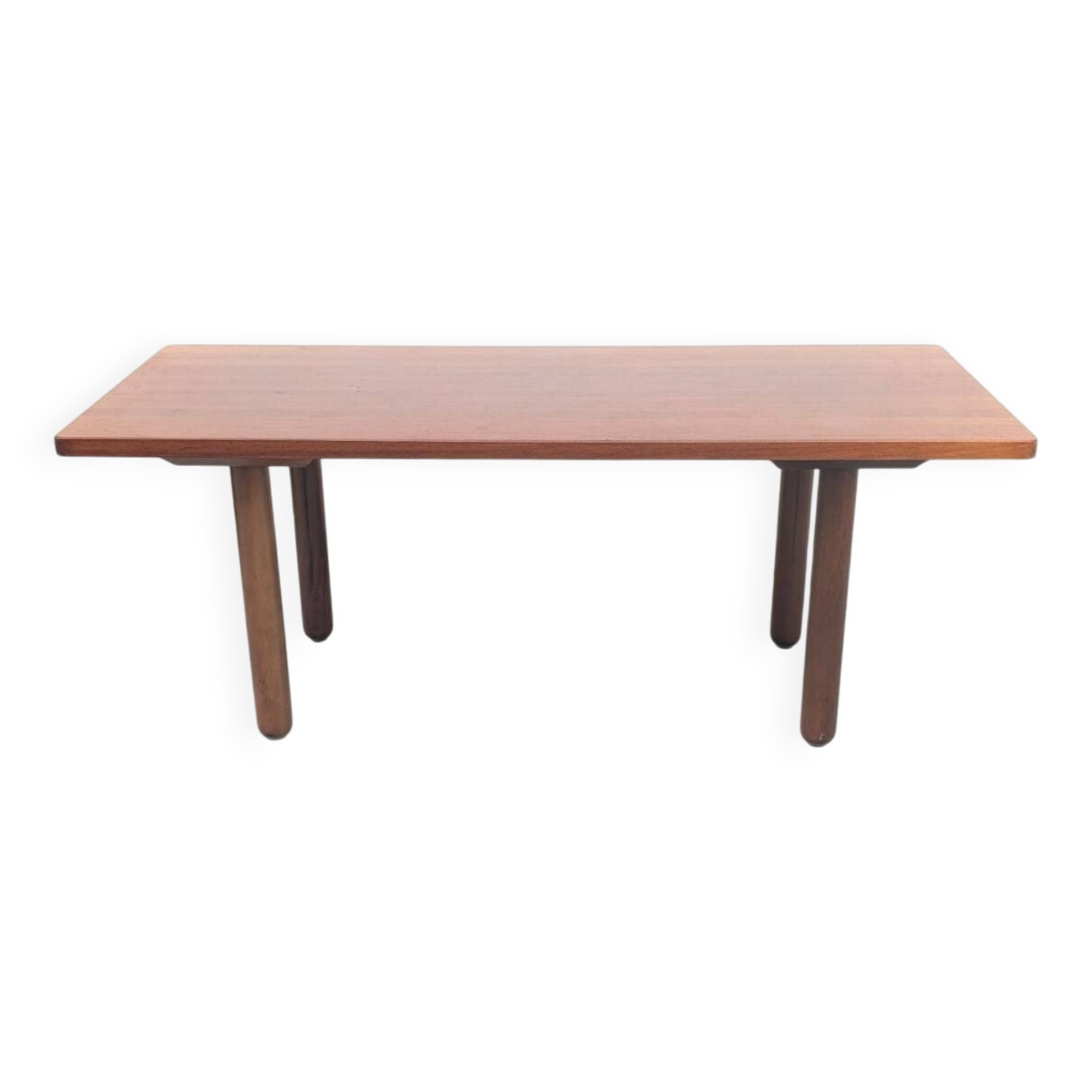 Italian Japandi walnut and ebony Table, 70s