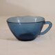 3 cups Vereco blue glass - vintage