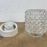 Vintage White Porcelain Wall Light, 1970s