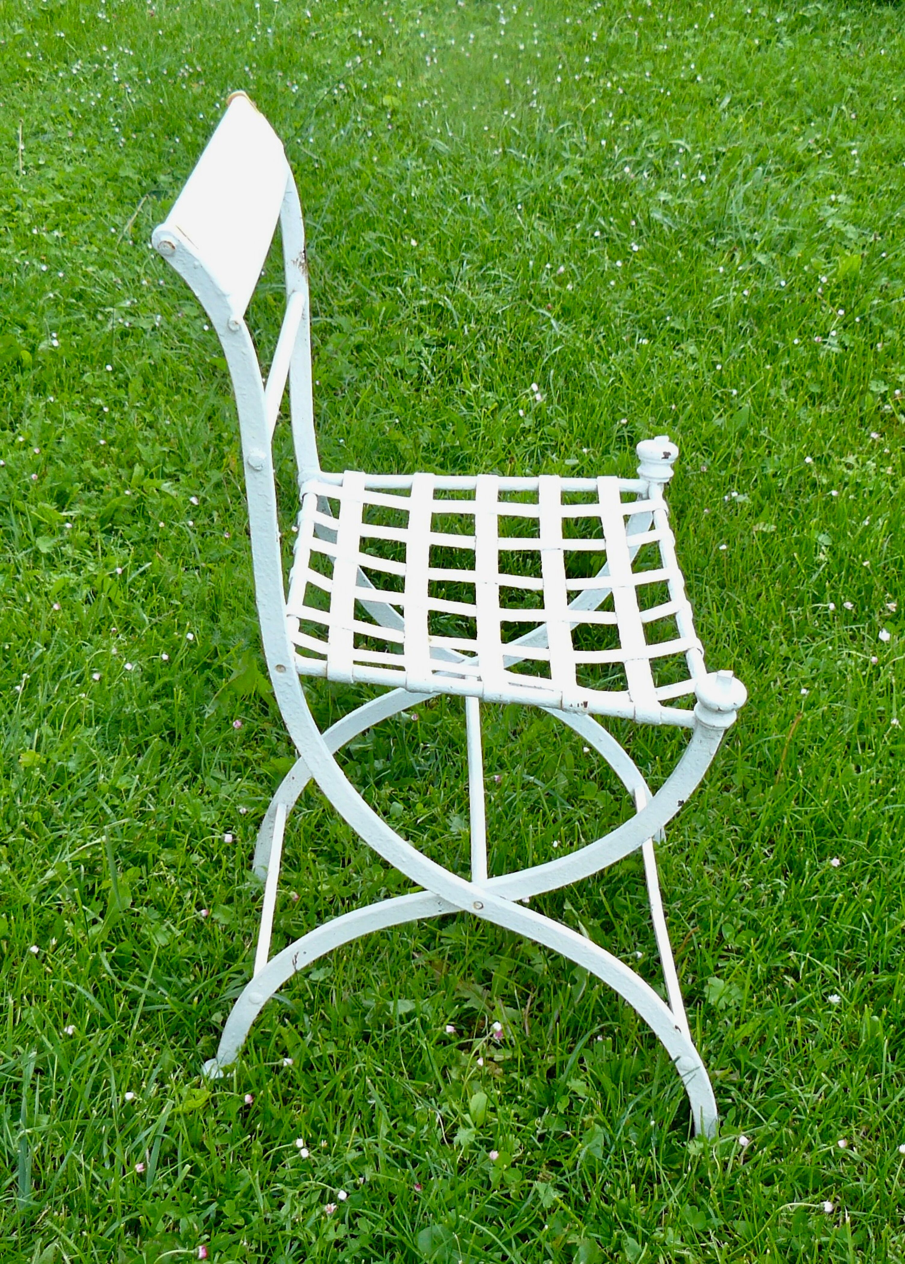 Chaise de jardin Directoire fer forgé XIXé