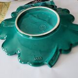 Green leaf slip enameled cup