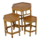Vintage Set of 3 Bamboo and Rattan Side Tables / Nesting Tables – Boho Styl