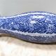 Blue and White Lacquered Ceramic Vase by Laveno Chinoiserie Style, Italy