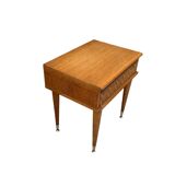 Oak and rattan bedside table