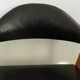 Fauteuil danois en chêne et cuir noir