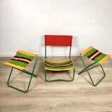 Vintage Folding Chair Set