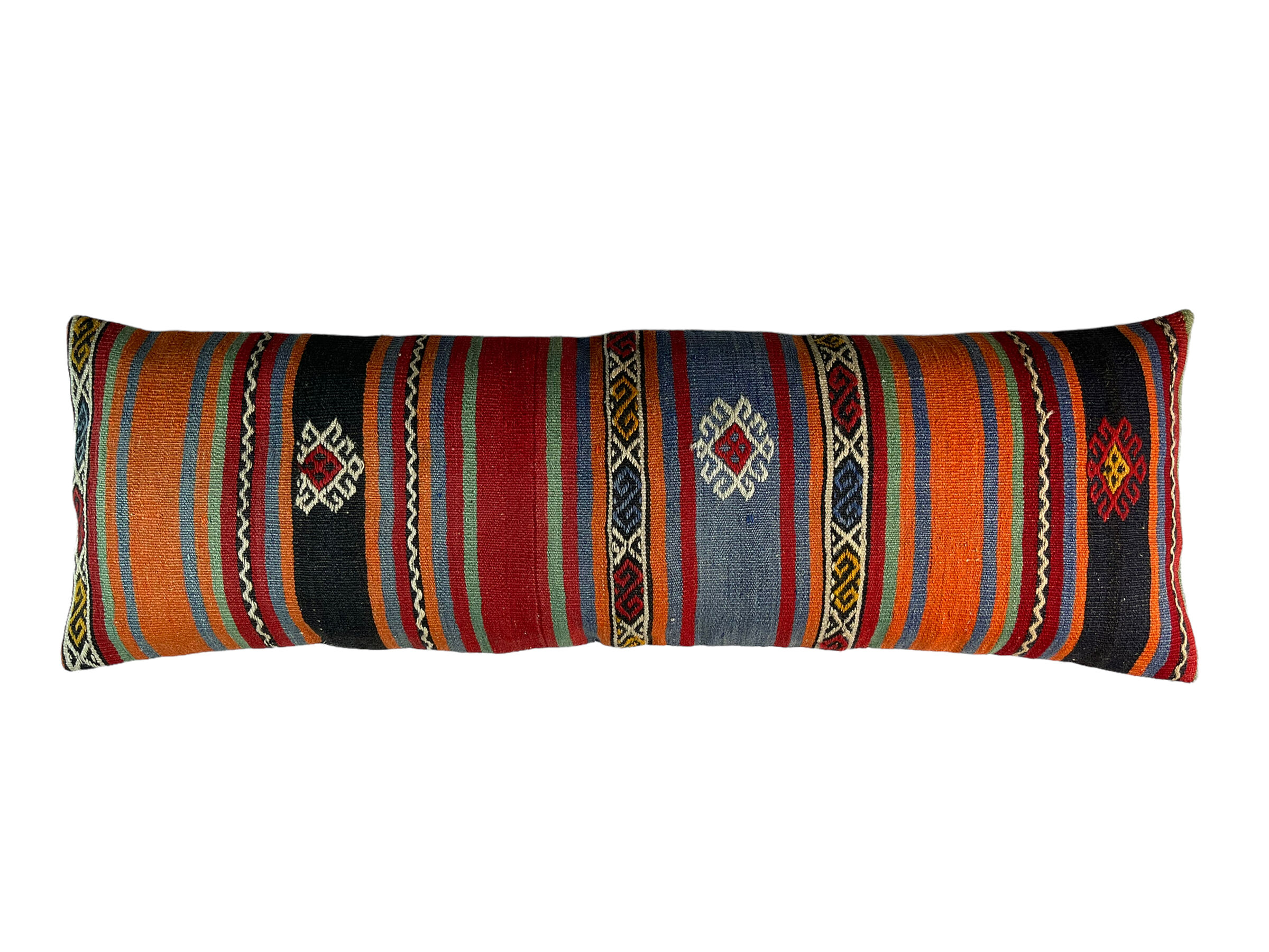 Vintage turkish kilim cushion cover , 120 x 40 cm
