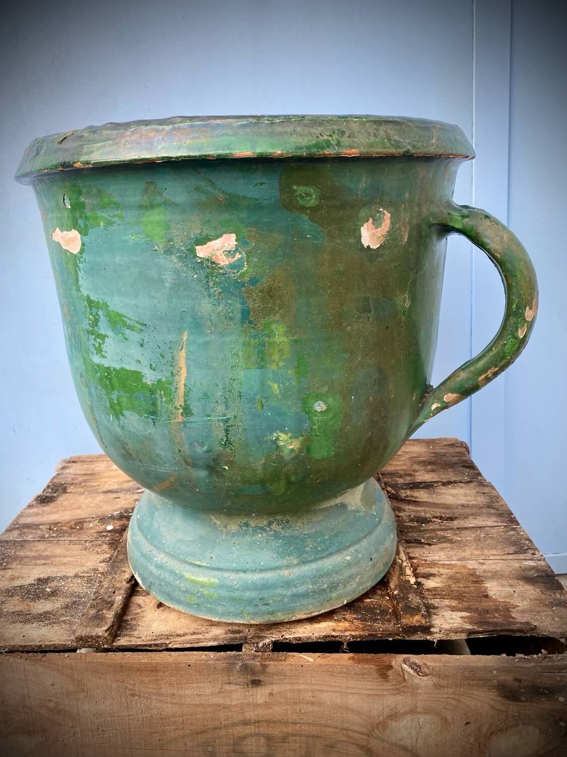 Varnished terracotta jar