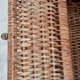 60s wicker basket handbag