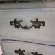 19th century curved chest of drawers with re-engraving