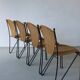 4 Frederick Weinberg wicker iron chairs | 1960s