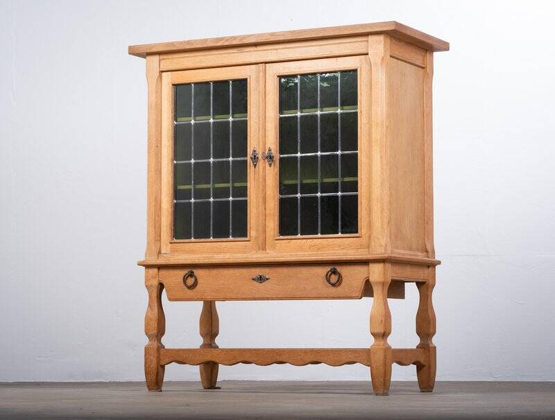 Brutalist Oak Cabinet by Henning Kjærnulf, Denmark, 1960s
