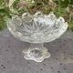Glass bowl, vintage leaf and flower patterns