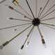24-armed brass Sputnik chandelier with 1950s
